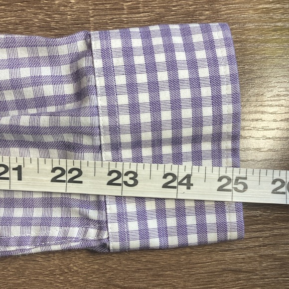 EUC Mens Antigua Medium TCU Purple & White Button down Shirt - Picture 5 of 9